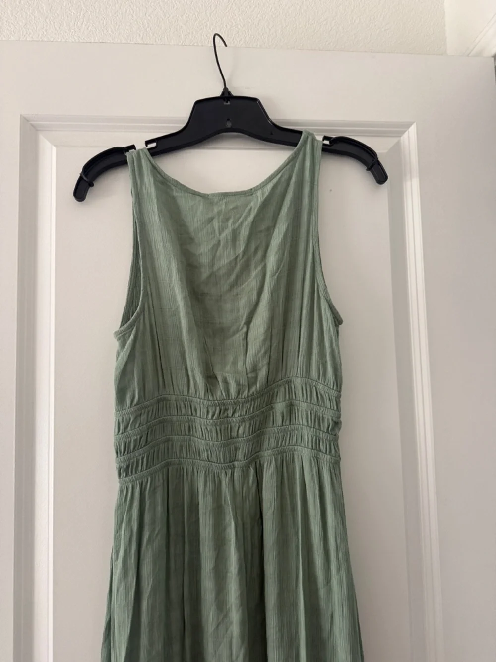 Rewind Sage Green Sleeveless High-Low Button Front Maxi Dress - Picture 4 of 4